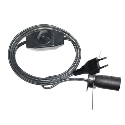 Black 0.75mm CEE7/16 Plug Eu Extension Power Cord E27 E 27 Pendant Light Socket With Dimmer Switch