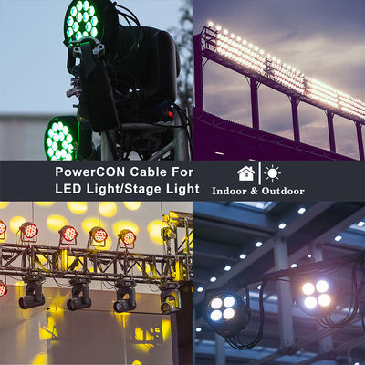 Professional Audio Power Cable NEMA 5-15P to NAC3FCA PowerCON 1m-10m Cable Length SVT 18AWG/ SJT 14AWG/3C