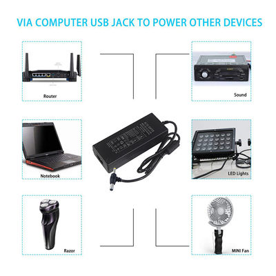 55X21mm 24V 2A Switching Adapter Dual Angle Dc Plug Power Supply Desktop Style