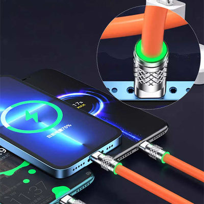 CE Certified Multi Device Charging Cable with 3 Simultaneous Charging Ports and Durable Nylon Braided Cord