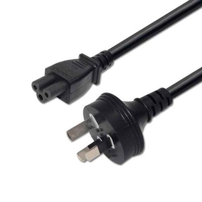 SAA Certified AU 3P to IEC C5 Power Cord 2.5A 250V, 0.75mm2 H05VV-F for Laptop/Printer (3ft-15ft)