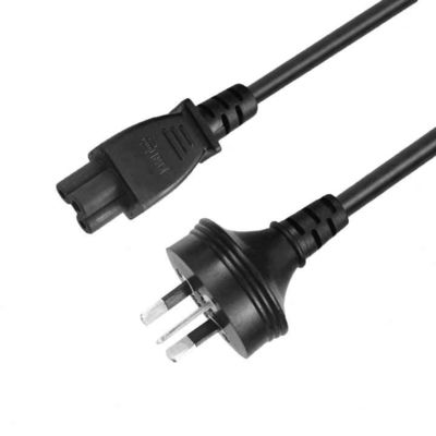 SAA Certified AU 3P to IEC C5 Power Cord 2.5A 250V, 0.75mm2 H05VV-F for Laptop/Printer (3ft-15ft)