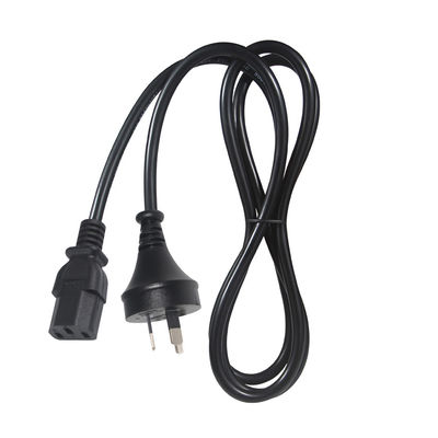 SAA Certified AU 2-Pin Plug to IEC C13 Power Cord, 250V 10A H05VV-F 3x0.75mm2 Pure Copper for PC/Server/Home Appliance