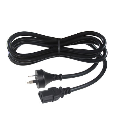 SAA Certified AU 2-Pin Plug to IEC C13 Power Cord, 250V 10A H05VV-F 3x0.75mm2 Pure Copper for PC/Server/Home Appliance