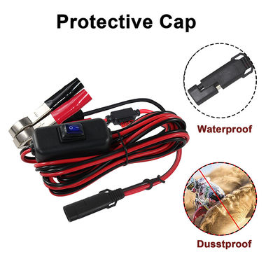 Sae Charging Wire Extension Cable With 12v on Off Power Switch 14awg to Alligator Clip 2pin Quick Battery Battery Clamps