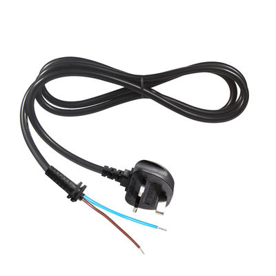 3-Core British Plug Power Cord – Pre-Stripped Ends with Tinned Conductors for Secure Connections
