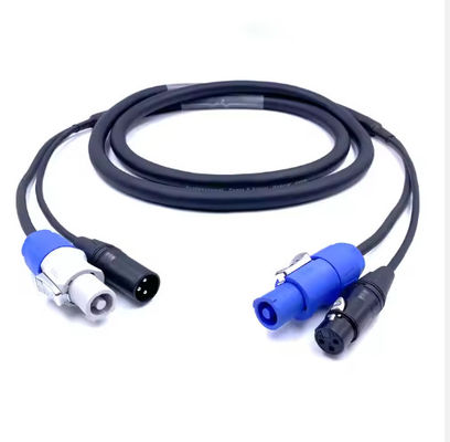 SAC3FCA To SAC3FCB Professional Plus 3 Pin Powercon Dmx Combo Cable Combi Powercon