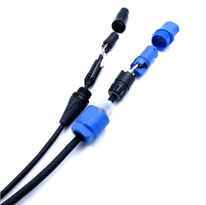 Flame-Retardant Industrial Stage Audio Power Supply 15A Rated Current 3-Pin IP44-Rated Locking PowerCON-Compatible Connector
