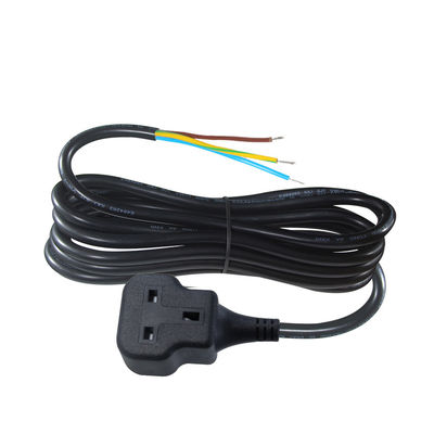 UK Standard (BS) Female Socket with Pre-Stripped and Tinned Wire Terminals for Secure Crimp Connections
