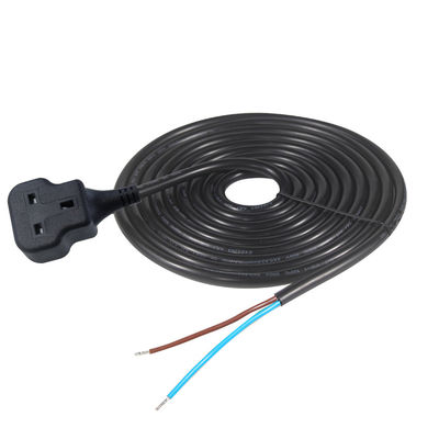 UK Standard (BS) Female Socket with Pre-Stripped and Tinned Wire Terminals for Secure Crimp Connections