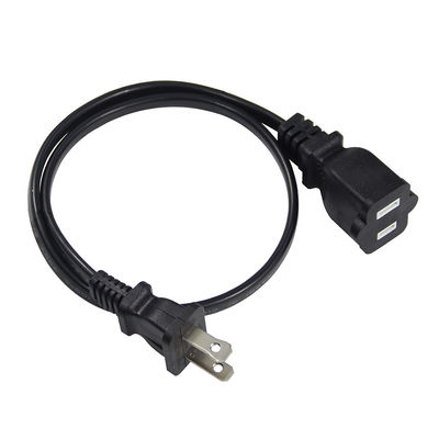 Slim 15A 125V Replacement Power Cable  NEMA 1-15P to 1-15R Extension Cord for Small Electronics/Portable Devices