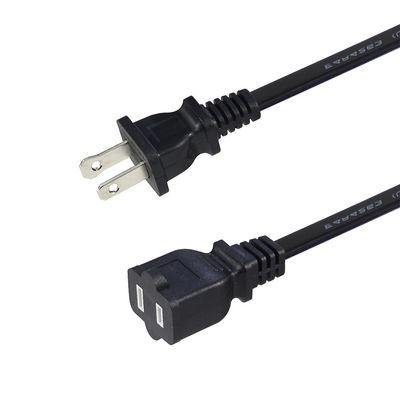 Slim 15A 125V Replacement Power Cable  NEMA 1-15P to 1-15R Extension Cord for Small Electronics/Portable Devices