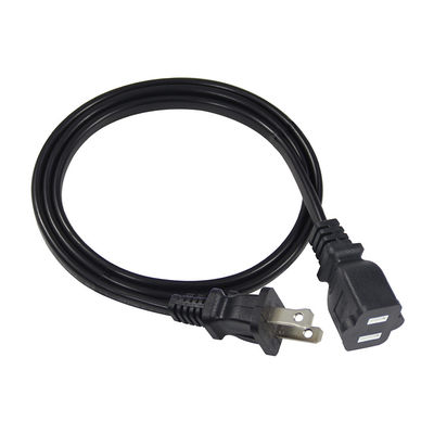 Slim 15A 125V Replacement Power Cable  NEMA 1-15P to 1-15R Extension Cord for Small Electronics/Portable Devices