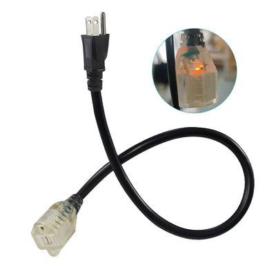 6ft 125V USA 3-prong 515P Male Plug NEMA 5-15P to 5-15R Female Socket Extension Cable