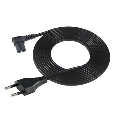 EU 2Pin to Angled C7 Power Cord for Laptop/Monitor/TV VDE Approved Insulation Material PVC/Rubber