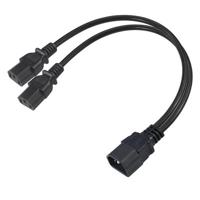16AWG C14 to 2xC13 Power Cord 300V 10A for Server Racks
