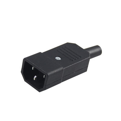 High Current 3-Prong IEC 60320 C14 Power Connector Cord with V0 Flame Retardant for Server Racks/Computer Power Cables 10A 250V 105℃