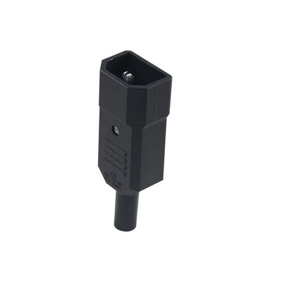 High Current 3-Prong IEC 60320 C14 Power Connector Cord with V0 Flame Retardant for Server Racks/Computer Power Cables 10A 250V 105℃