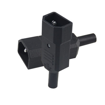 High Current 3-Prong IEC 60320 C14 Power Connector Cord with V0 Flame Retardant for Server Racks/Computer Power Cables 10A 250V 105℃