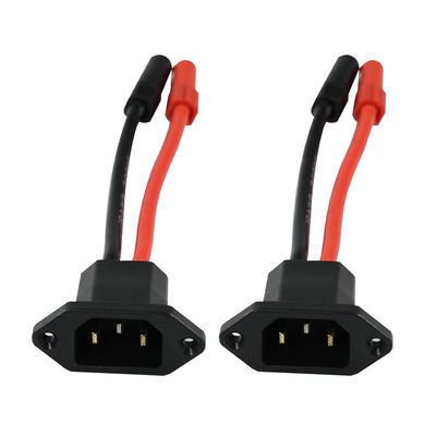 C14 to XT150 Power Cable Connector Kit with Male (Black) & Female (Red) for Solar Energy Systems/Electric Vehicles - 14AWG Heavy Duty Wiring