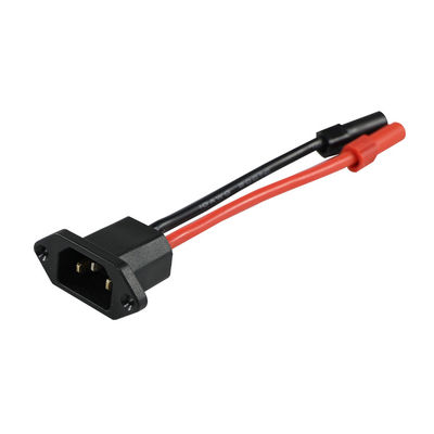 C14 to XT150 Power Cable Connector Kit with Male (Black) & Female (Red) for Solar Energy Systems/Electric Vehicles - 14AWG Heavy Duty Wiring