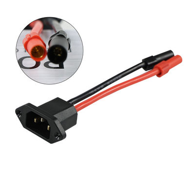 C14 to XT150 Power Cable Connector Kit with Male (Black) & Female (Red) for Solar Energy Systems/Electric Vehicles - 14AWG Heavy Duty Wiring