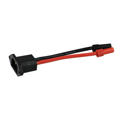 C14 to XT150 Power Cable Connector Kit with Male (Black) & Female (Red) for Solar Energy Systems/Electric Vehicles - 14AWG Heavy Duty Wiring