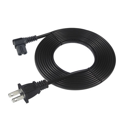 Safe Durable Right Angle US 2 Pin to C7 Power Cord for Home/Office Electronics with 125V 10A 1.5M