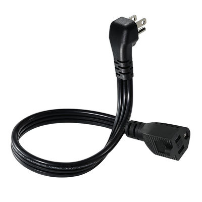 14 AWG SPT-3 Flat Wire Power Cord NEMA 5-15P to 5-15R Straight Blade Plug 15A 125V Flexible Cable for Industrial/Home Use