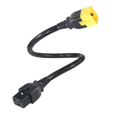Locking C19-C20 Extension Power Cord 16A 250V for Server Racks/Outdoor Machinery with 16AWG Wire