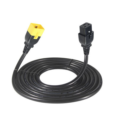 Locking C19-C20 Extension Power Cord 16A 250V for Server Racks/Outdoor Machinery with 16AWG Wire