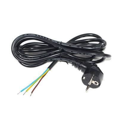 European Schuko Plug Open End Power Cord 10A 250V Bare Copper Wire for Industrial/Home Use CE RoHS Compliant