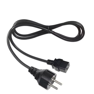 1.2M Heavy Duty EU to C19 Power Cord Industrial Grade for Server/Data Center Use 10A 250V CE RoHS Certified