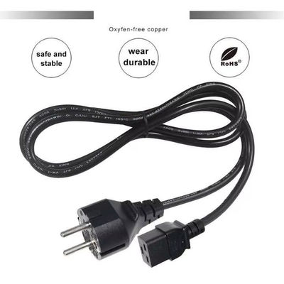 1.2M Heavy Duty EU to C19 Power Cord Industrial Grade for Server/Data Center Use 10A 250V CE RoHS Certified