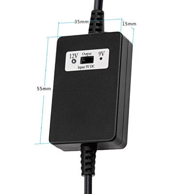 USB A Male to DC5.5*2.1mm Voltage Step Up Cable 5V to 9V/12V Converter for Power Supply Devices with Overload Protection