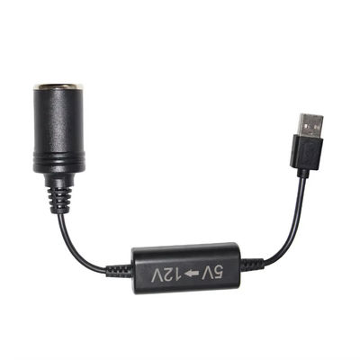 5V to 12V USB Car Adapter Cable Step Up Converter Cable with Cigarette Lighter Socket, for Phone GPS Dash Cam, 24W Safe Charging
