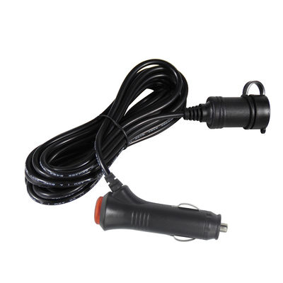 12V/24V Car Cigarette Lighter to Socket Extension Cord with Dual USB Ports for RV Truck Charging Devices 10A 3Meter CE Certified
