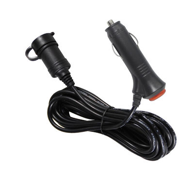 12V/24V Car Cigarette Lighter to Socket Extension Cord with Dual USB Ports for RV Truck Charging Devices 10A 3Meter CE Certified