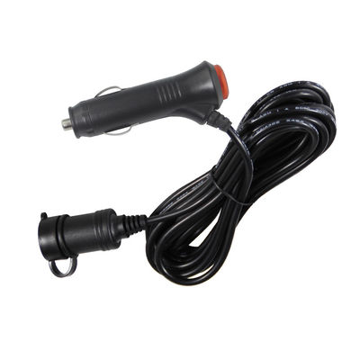 12V/24V Car Cigarette Lighter to Socket Extension Cord with Dual USB Ports for RV Truck Charging Devices 10A 3Meter CE Certified