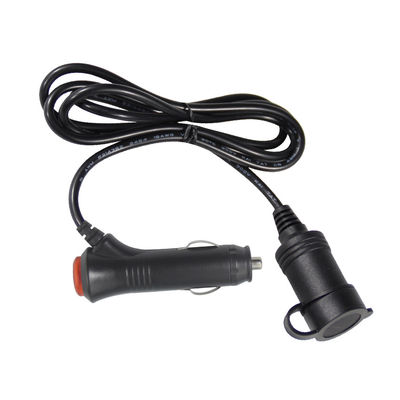 12V/24V Car Cigarette Lighter to Socket Extension Cord with Dual USB Ports for RV Truck Charging Devices 10A 3Meter CE Certified