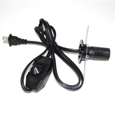 NEMA 1-15P to E14 Socket Adapter Cable with Dimmer, Power Plug Converter for Light Bulb Lamp Holder SPT-2 18AWG