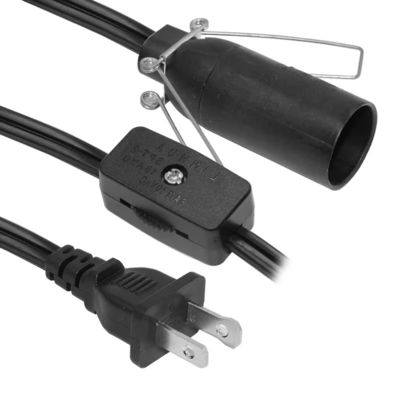 Waterproof NEMA1-15P E14 Bulb Holder Converter with Switch Cord for Indoor Lamp Wiring 250V 15A