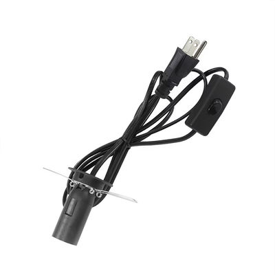 Adjustable NEMA5-15P E14 Bulb Adapter Cable Dimmable Socket Converter with 303 Switch