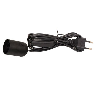EU Plug E27 Bulb Holder Cable with 303 Switch for Indoor Lighting
