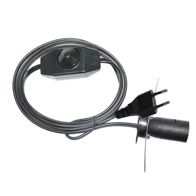 Premium EU Plug E14 Bulb Holder Cable with Adjustable Dimmer Switch for Ceiling Light Fixtures AC 250V 5A Lamp Base Connector
