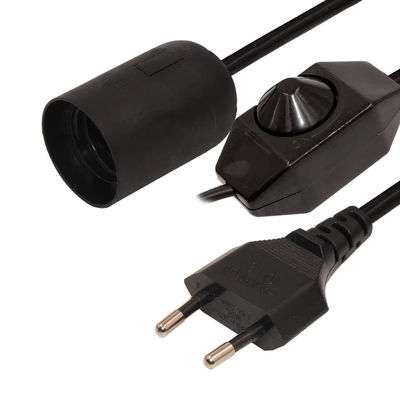 Adjustable Dimmable EU Plug E27 Bulb Holder Cable with Ceiling Lamp for Indoor Lighting 220V-240V Heat-Resistant