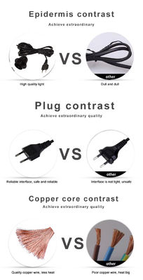 EU Plug to E26 Bulb Holder Cable with 303 Switch for Table Lamp Ceiling Light Fixture 250V 4A