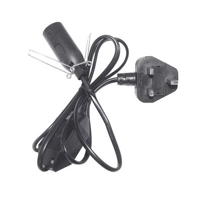 UK Plug E14 Bulb Holder Adapter Cable With Adjustable Dimmer Switch & CE Certification - BS1363 Standard Safety Lighting Accessories