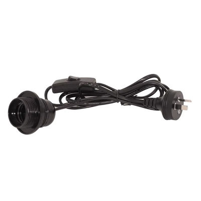 Waterproof E26 Lamp Holder Power Cord AU Plug with 303 Switch for Indoor/Outdoor Lighting 250V 10A