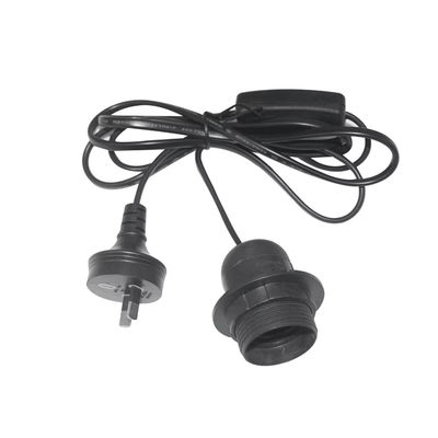 Waterproof E26 Lamp Holder Power Cord AU Plug with 303 Switch for Indoor/Outdoor Lighting 250V 10A